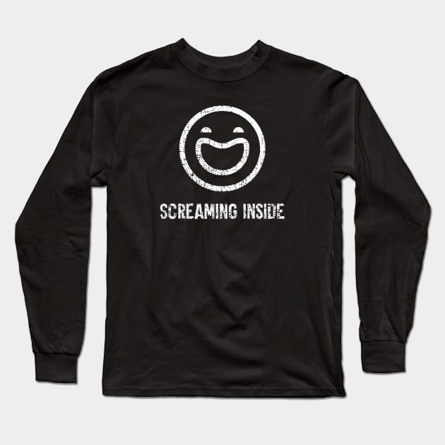 Screaming Inside Long Sleeve T-Shirt by Muzehack